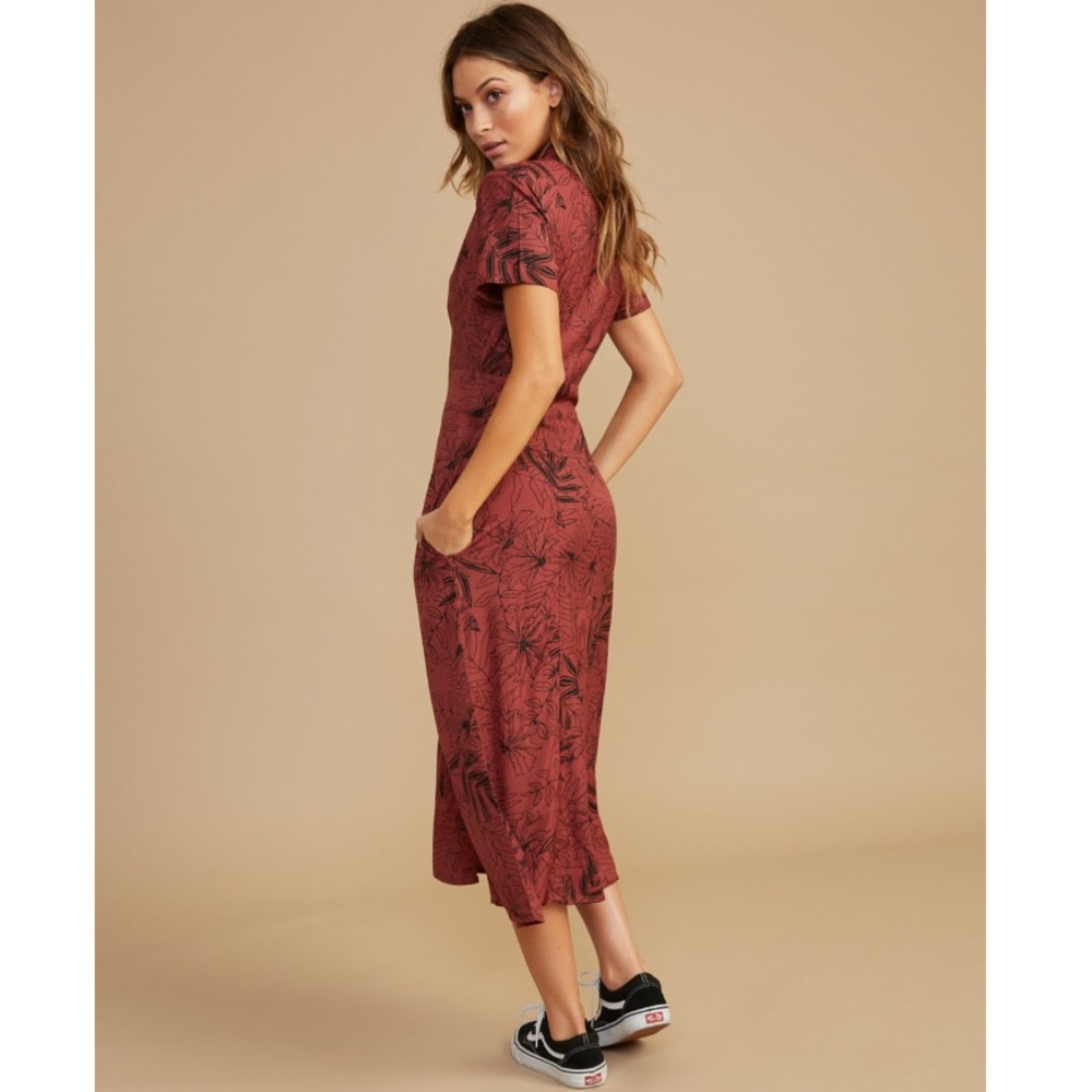 🔥🔥RVCA - BUTTON DOWN MIDI DRESS🔥🔥 - Picture 2 of 8